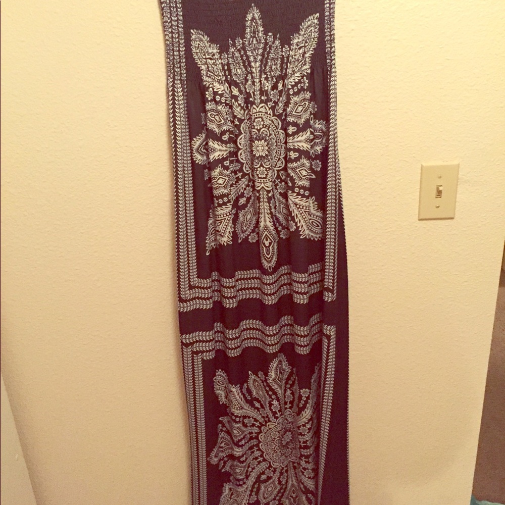 Long strapless dress